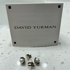 David Yurman Pearl Stud Earrings
Sterling Silver with Pearls and Diamonds, 7.4mm